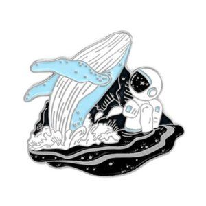 4/$25 Space Whale Astronaut Enamel Pin
